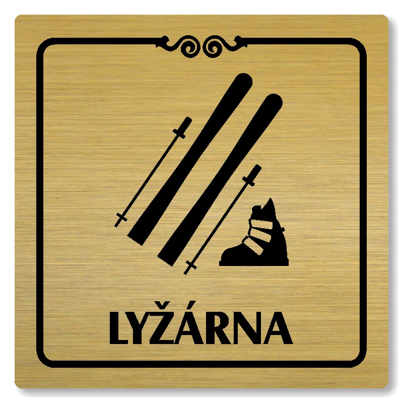 Lyžárna, 100x100mm, zlatá, Texas
